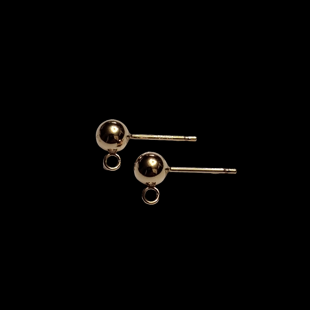 Aro Bola con argolla GF 14K