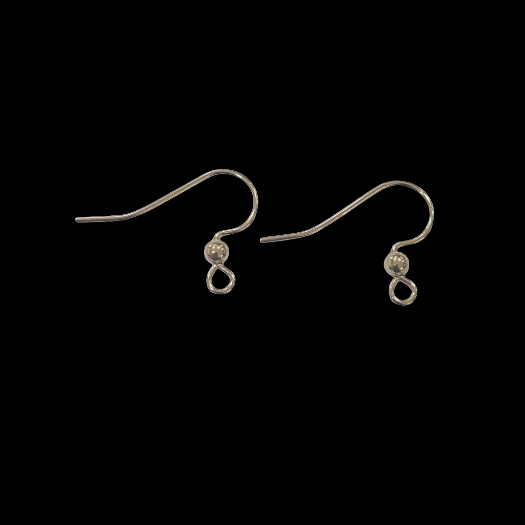 Gancho de aro con bolita GF 14K